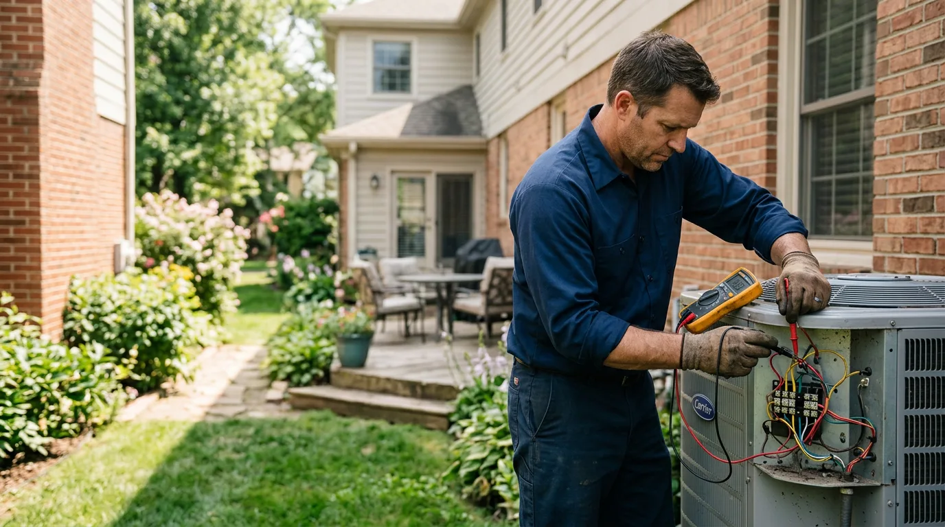 HVAC technician working near Big Bear Lake, CA